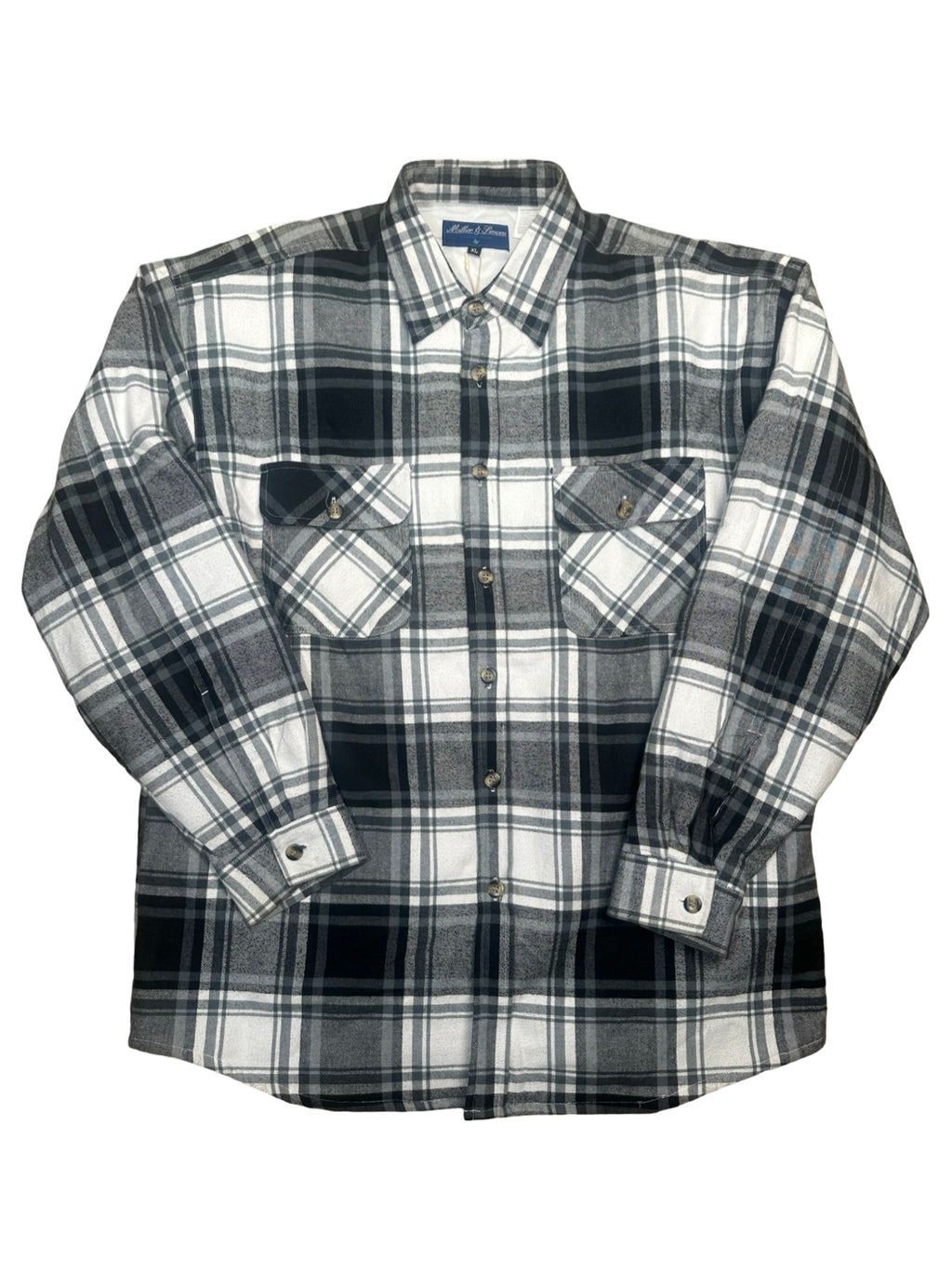 Vatteruð flannel skyrta XL