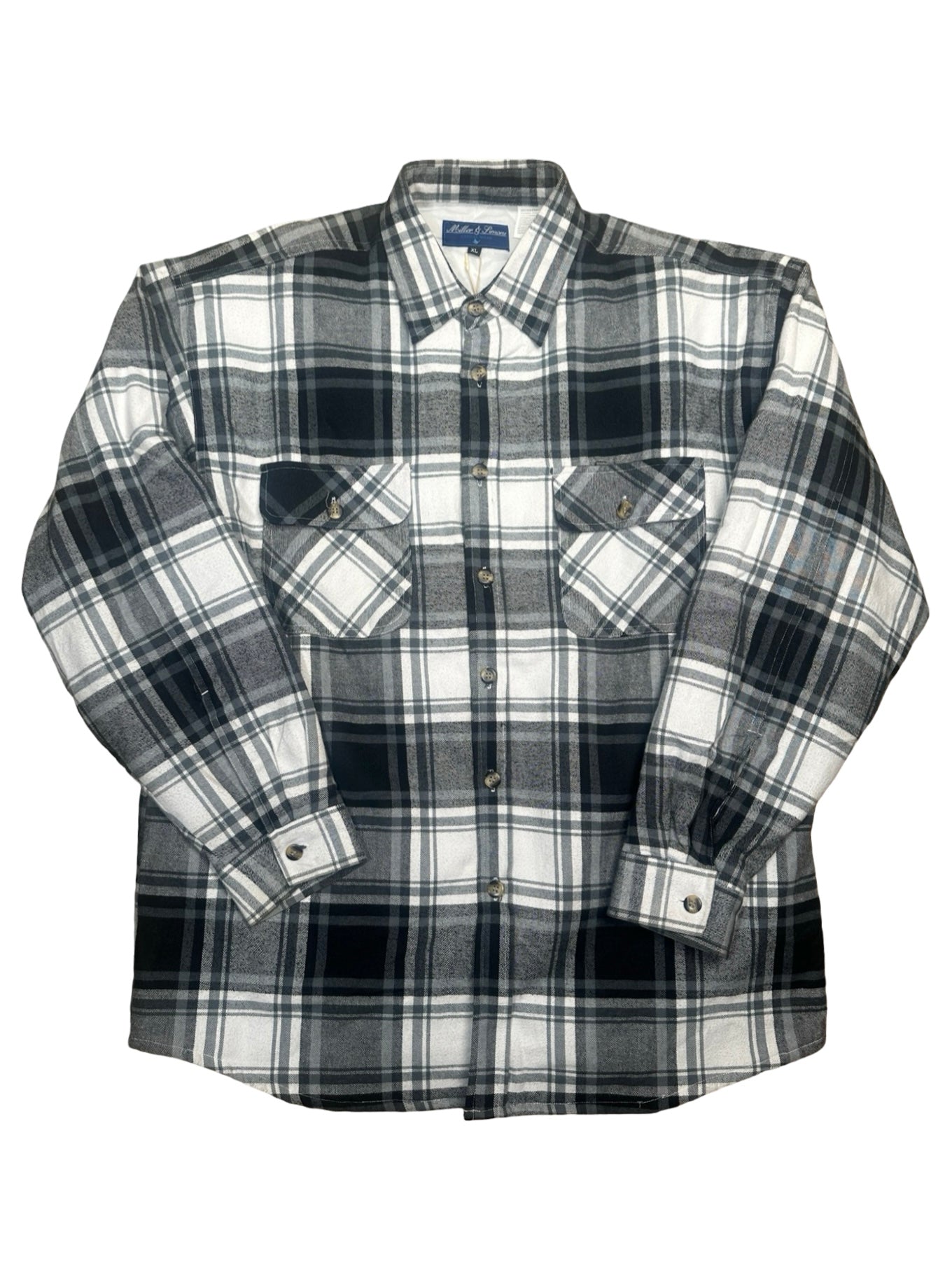 Vatteruð flannel skyrta XL