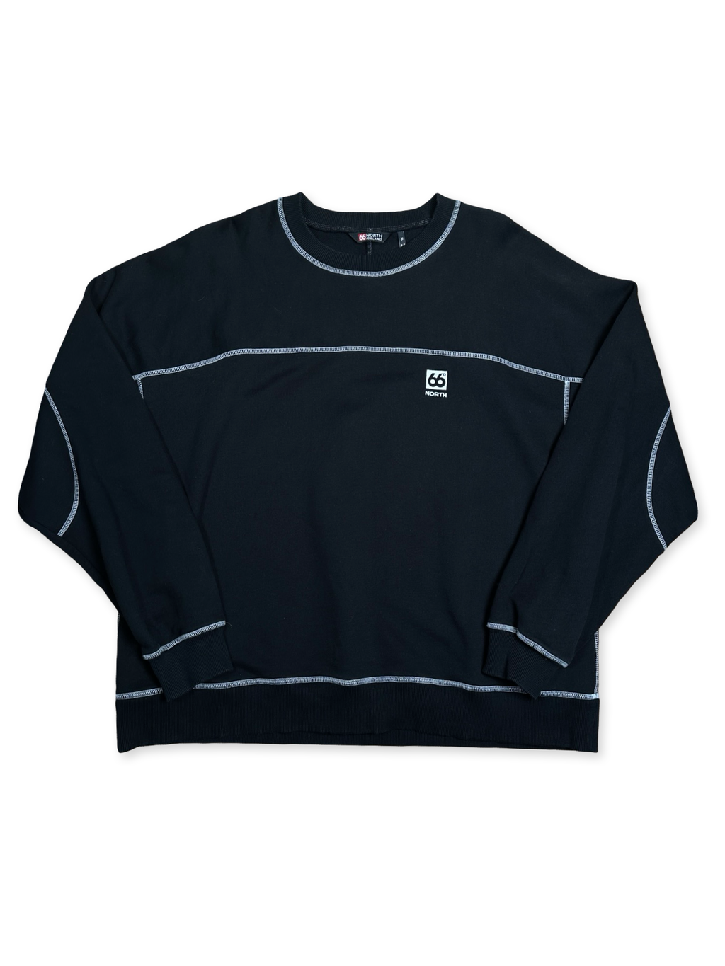 66 Norður contrast crewneck peysa XL