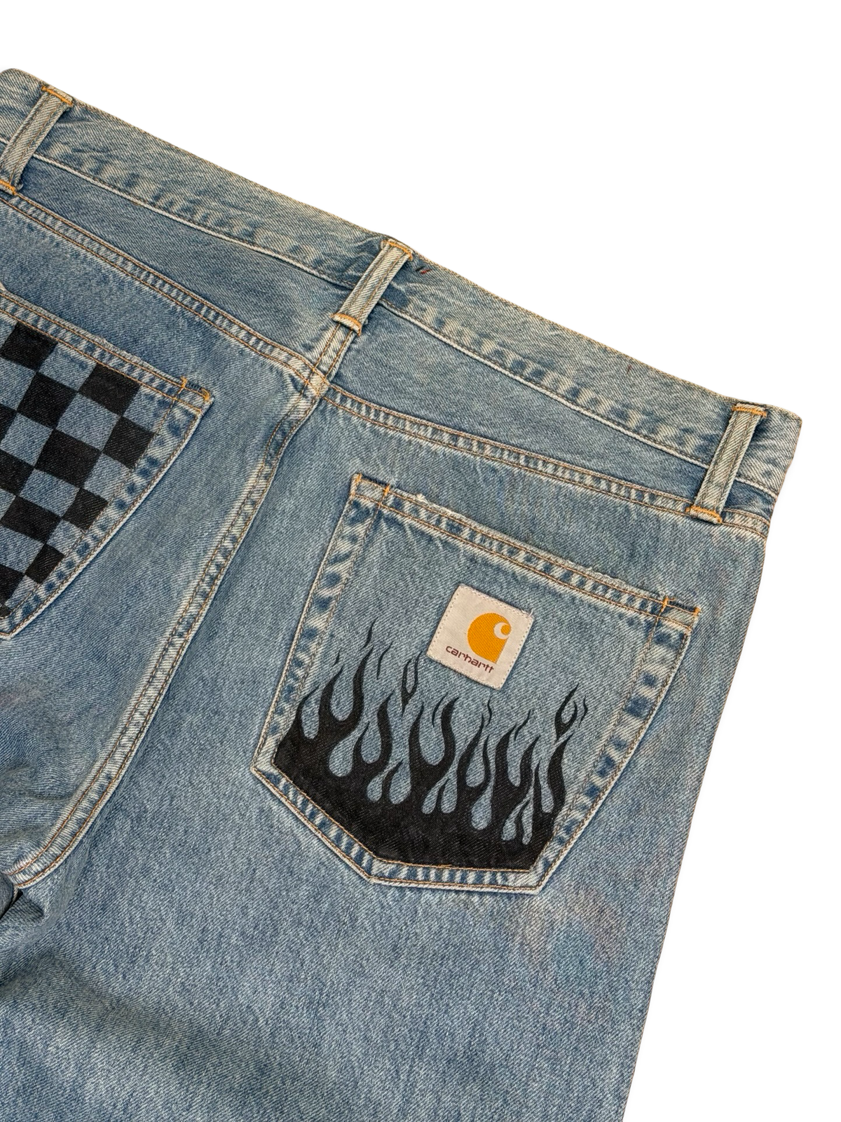 Taggaðar Carhartt Pontiac Pant gallabuxur 32/34
