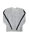 Grá slim-fit knit peysa M