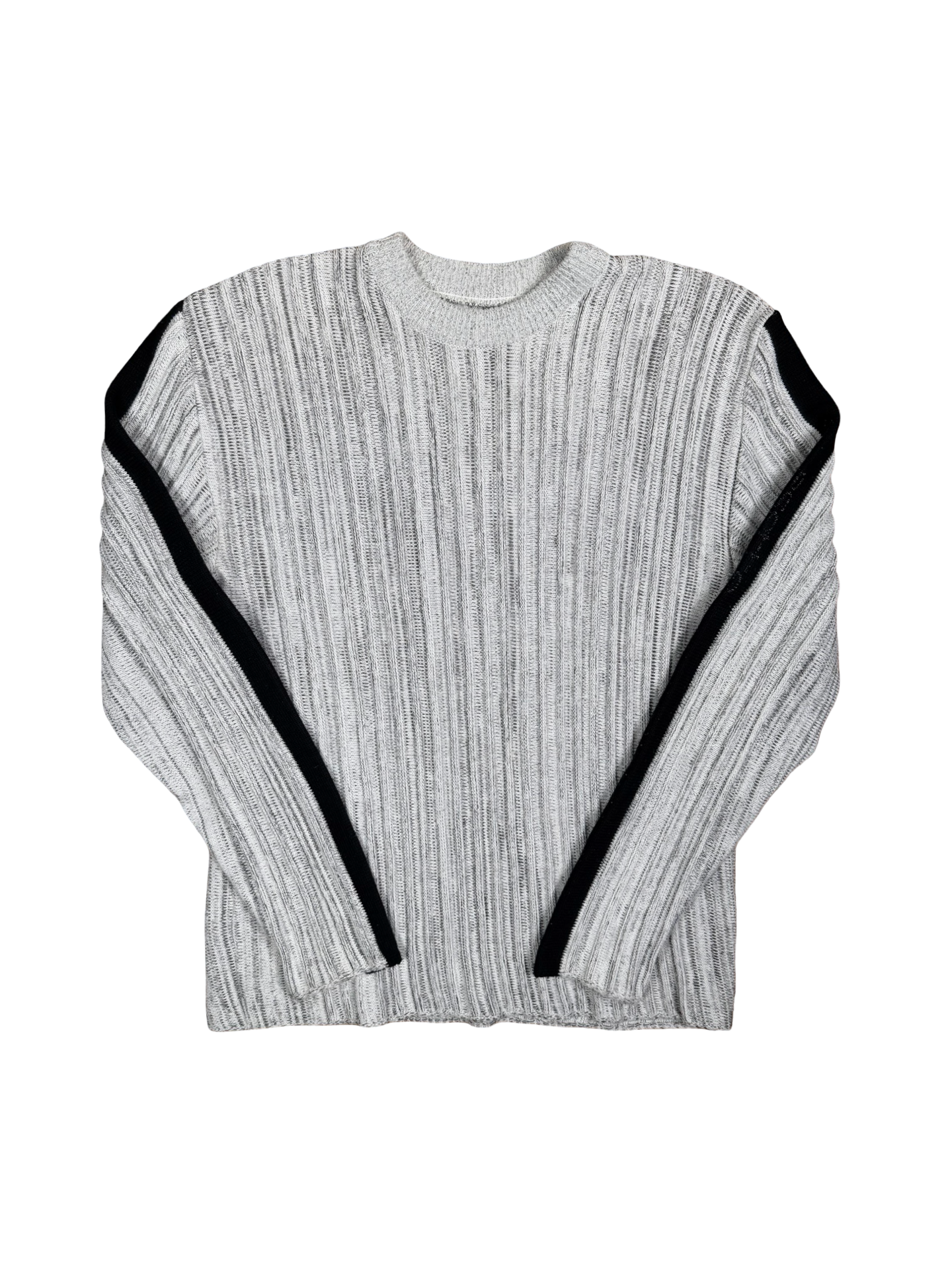 Grá slim-fit knit peysa M