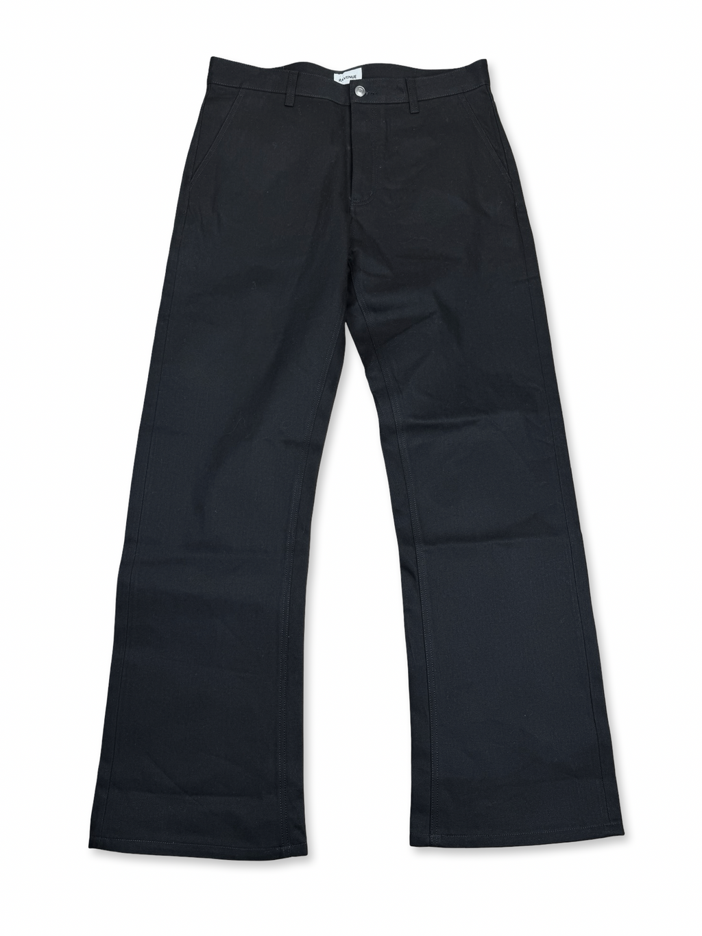 Revenue Helsinki svartar loose-bootcut gallabuxur L