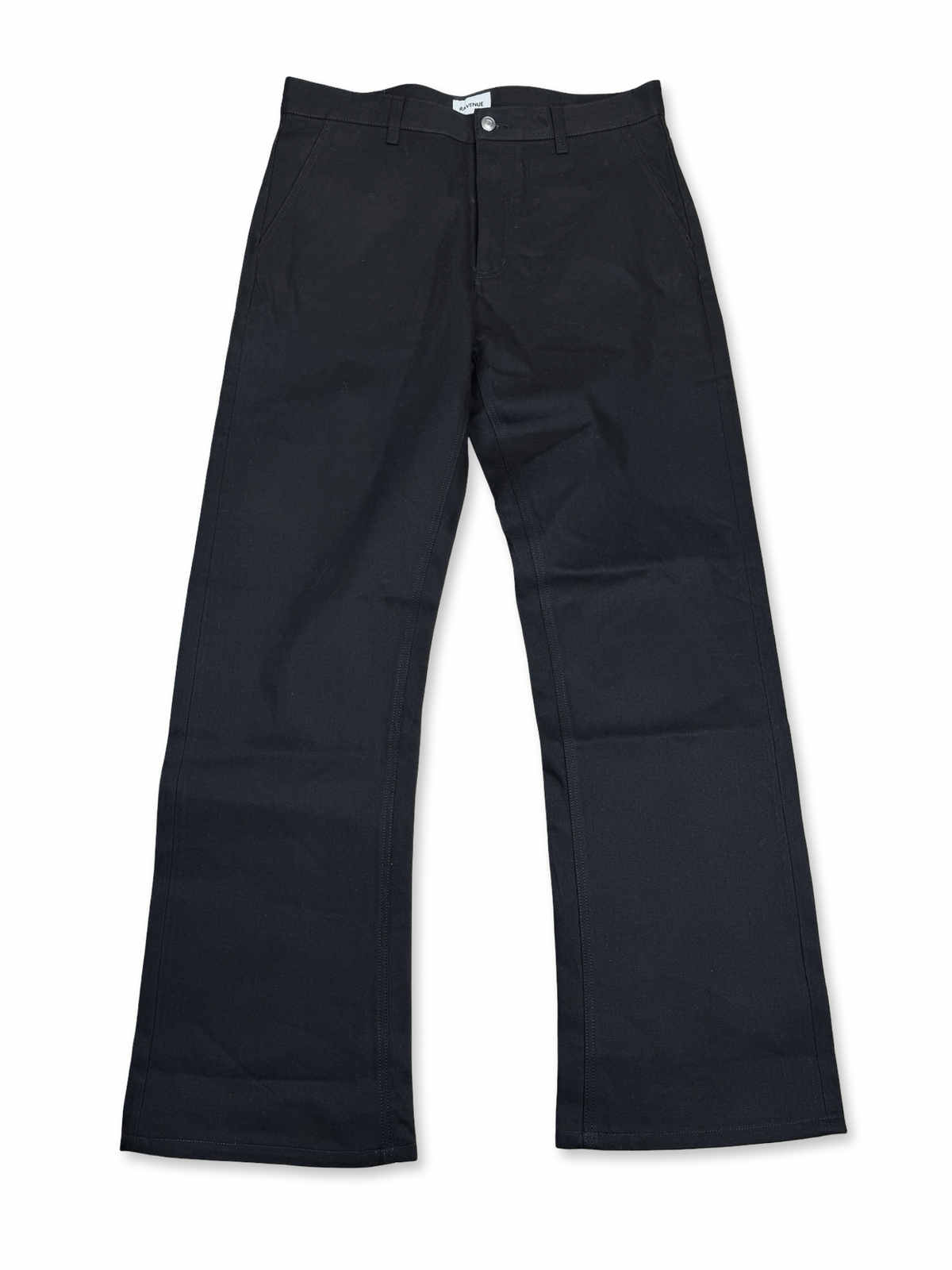 Revenue Helsinki svartar loose-bootcut gallabuxur L