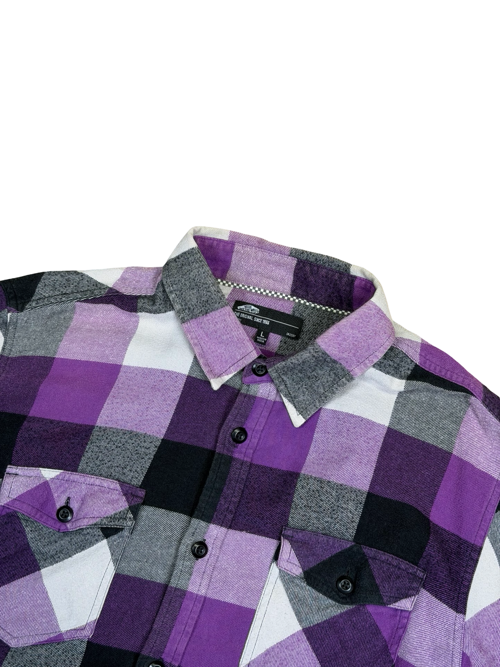Vans fjólublá flannel skyrta L
