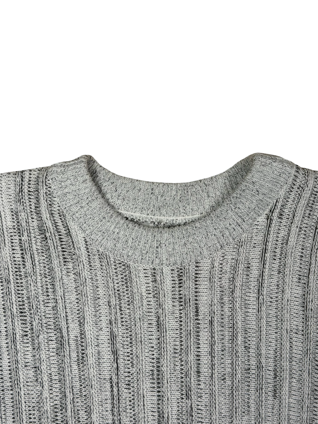 Grá slim-fit knit peysa M