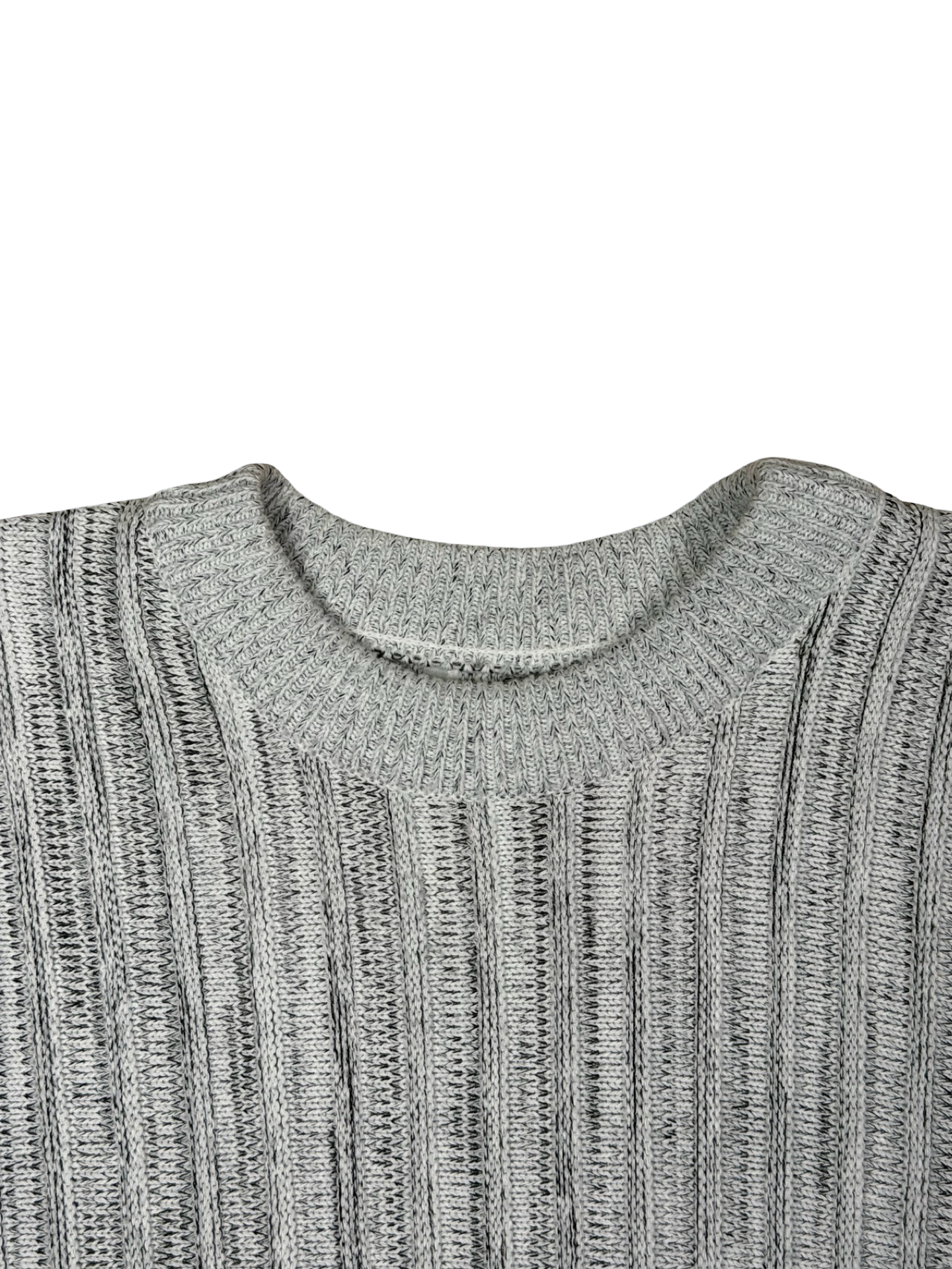 Grá slim-fit knit peysa M