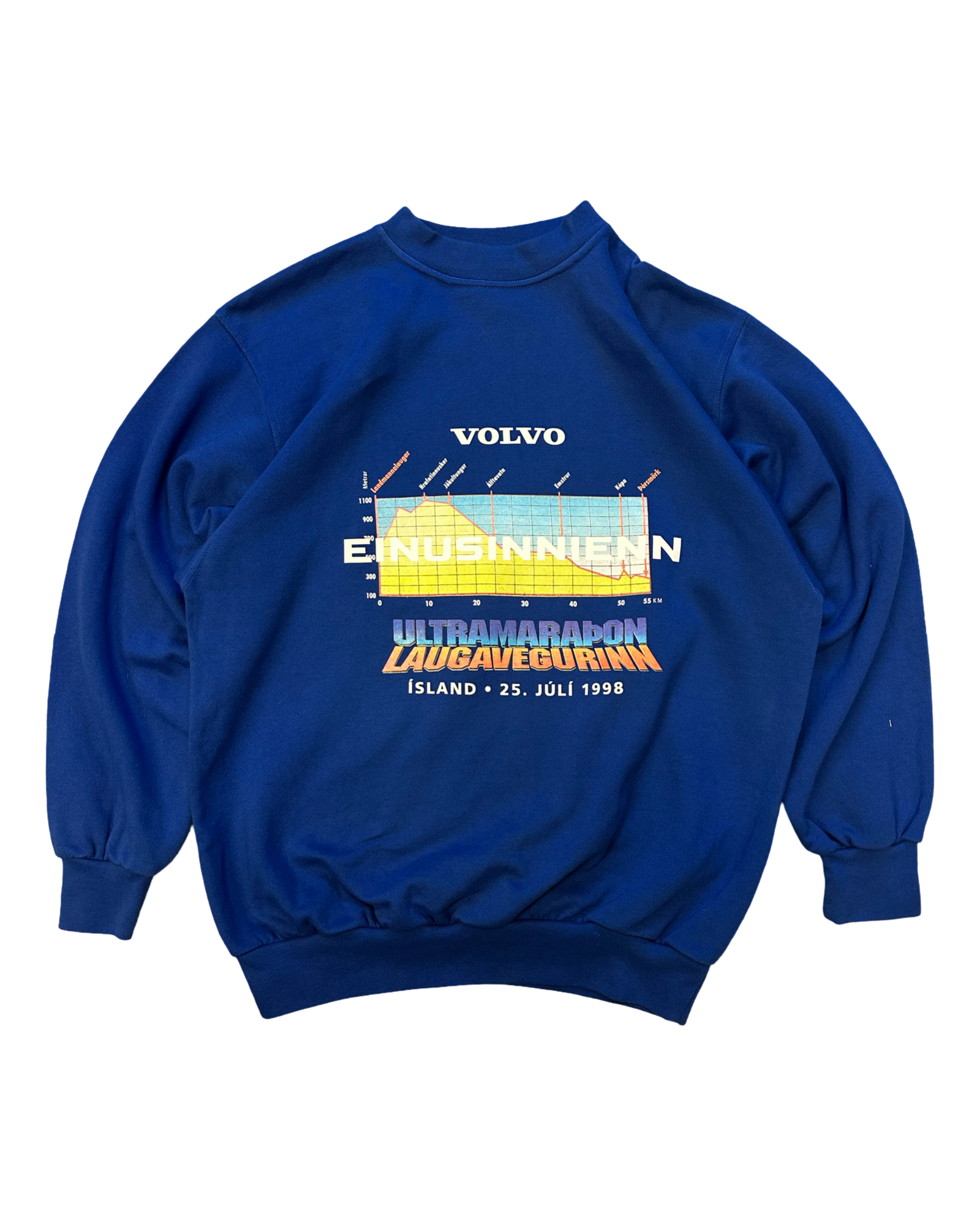 Ultramaraþon Laigarvegurinn 1998 EINUSINNIENN crewneck peysa L
