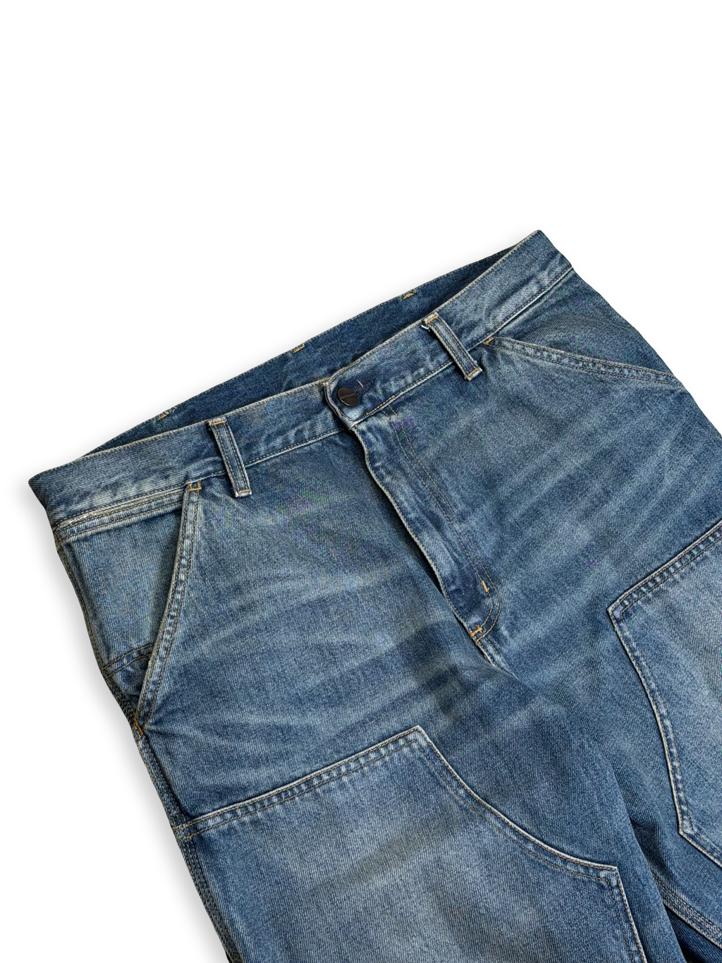 Carhartt double knees bláar 31/30