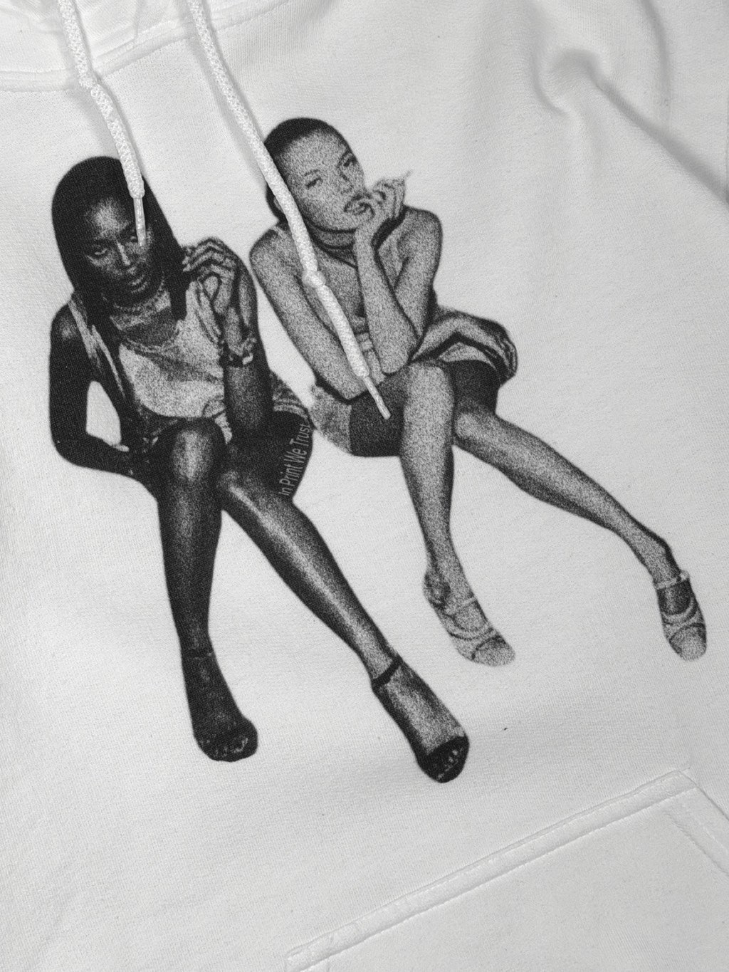 Kate Moss og Naomi Campell hettupeysa S