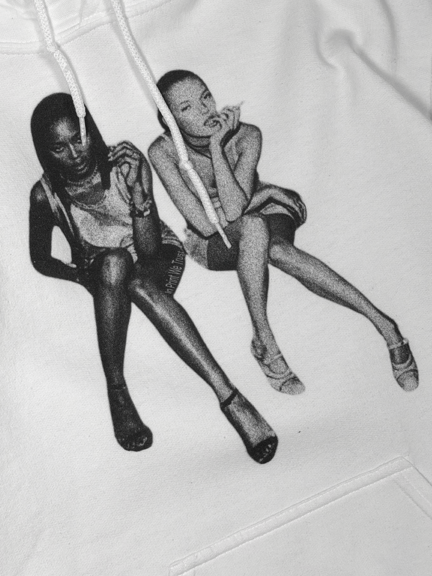 Kate Moss og Naomi Campell hettupeysa S