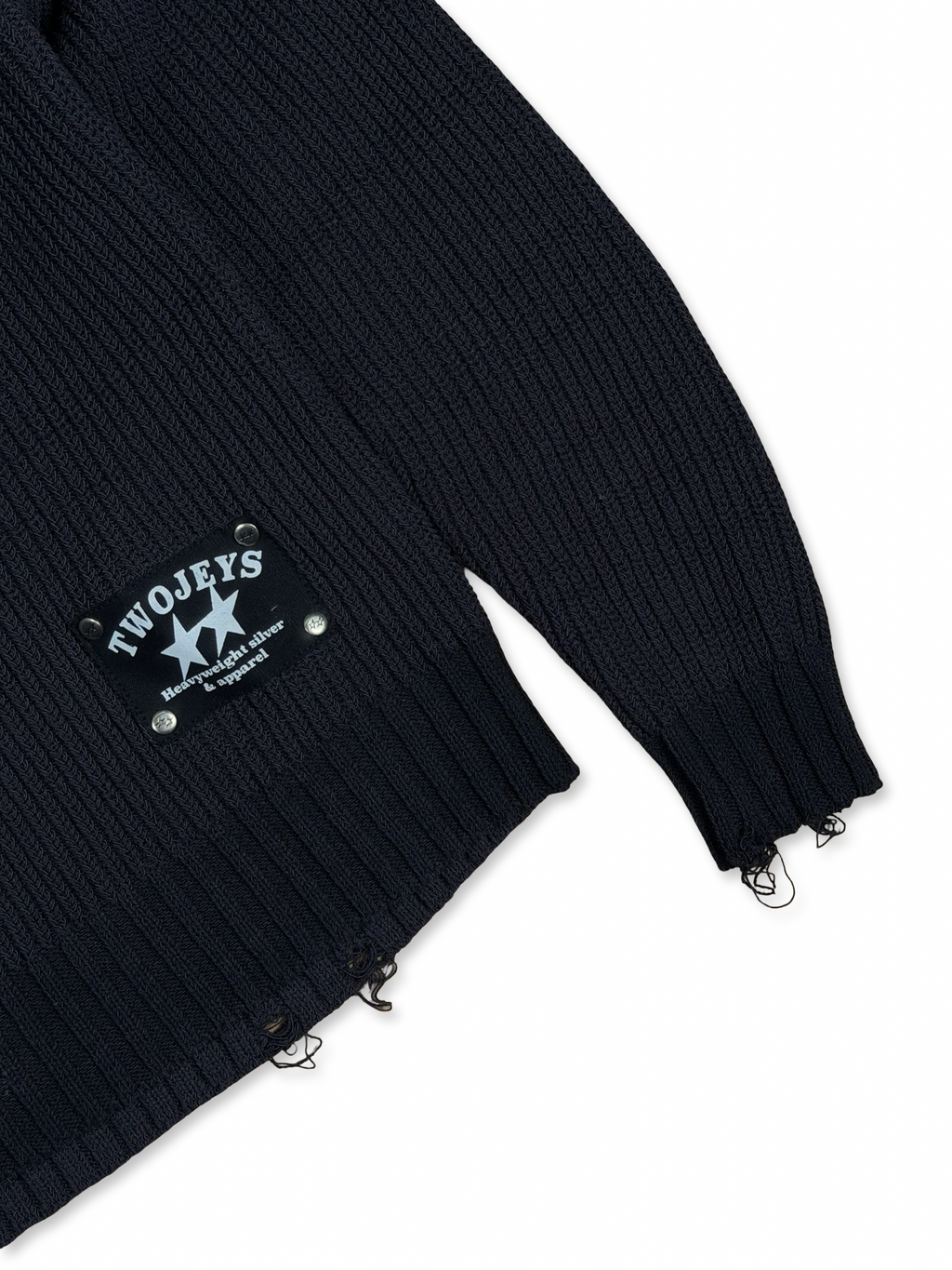 TwoJeys knit peysa með silfur detailum XS