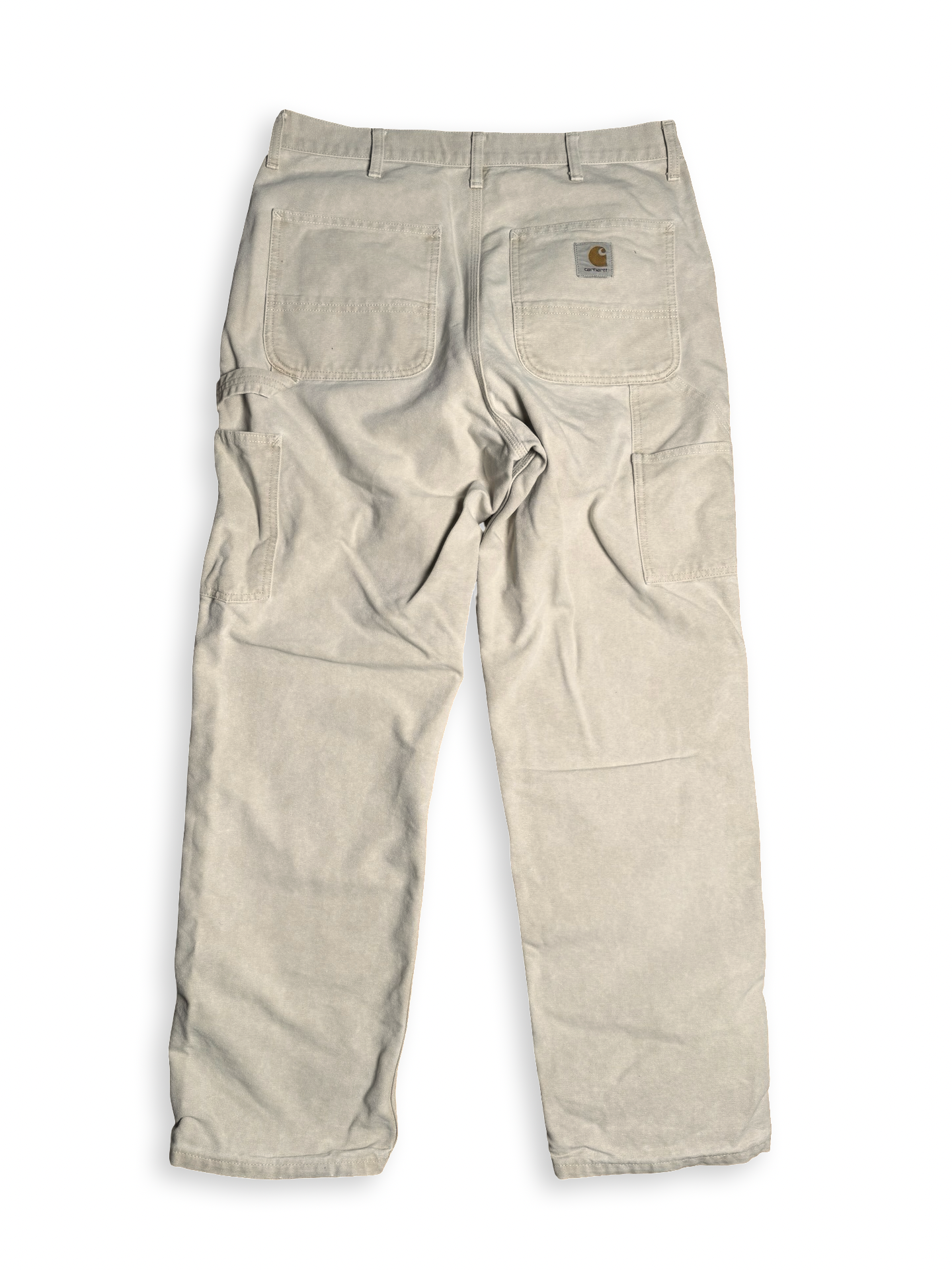 Carhartt double knee buxur beige 32/32