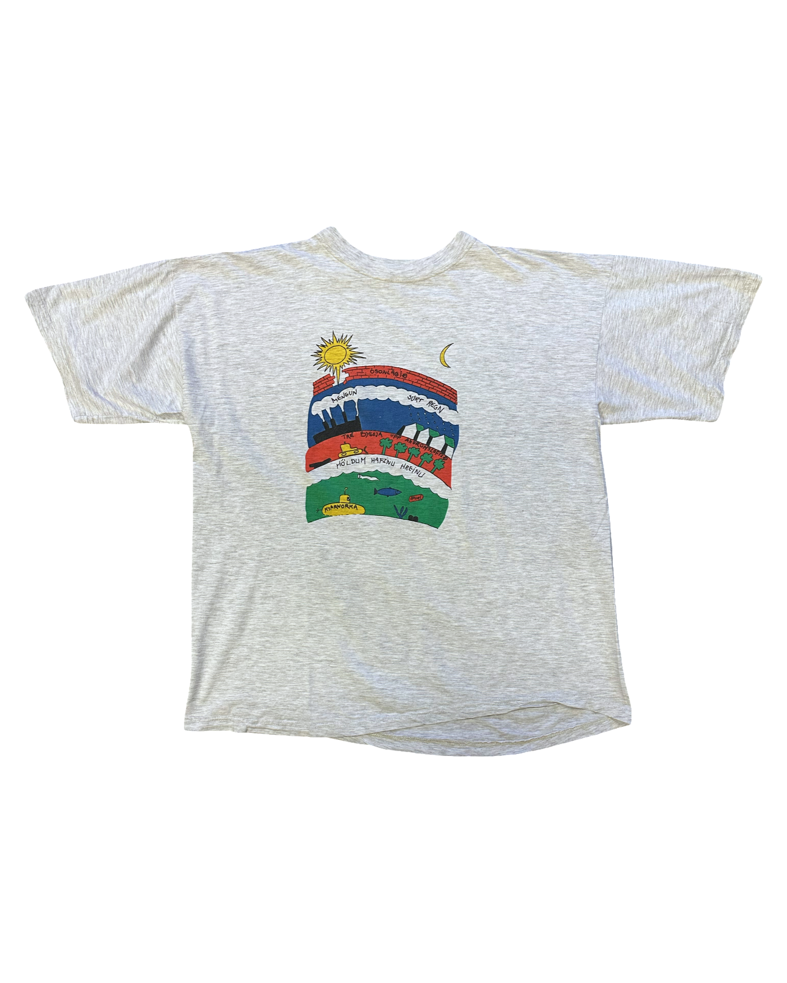 Íslenskur global warming bolur L