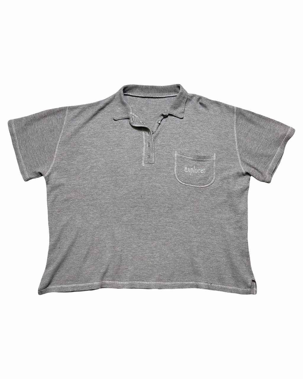 Explore cropped boxy thermal polo bolur L-XL