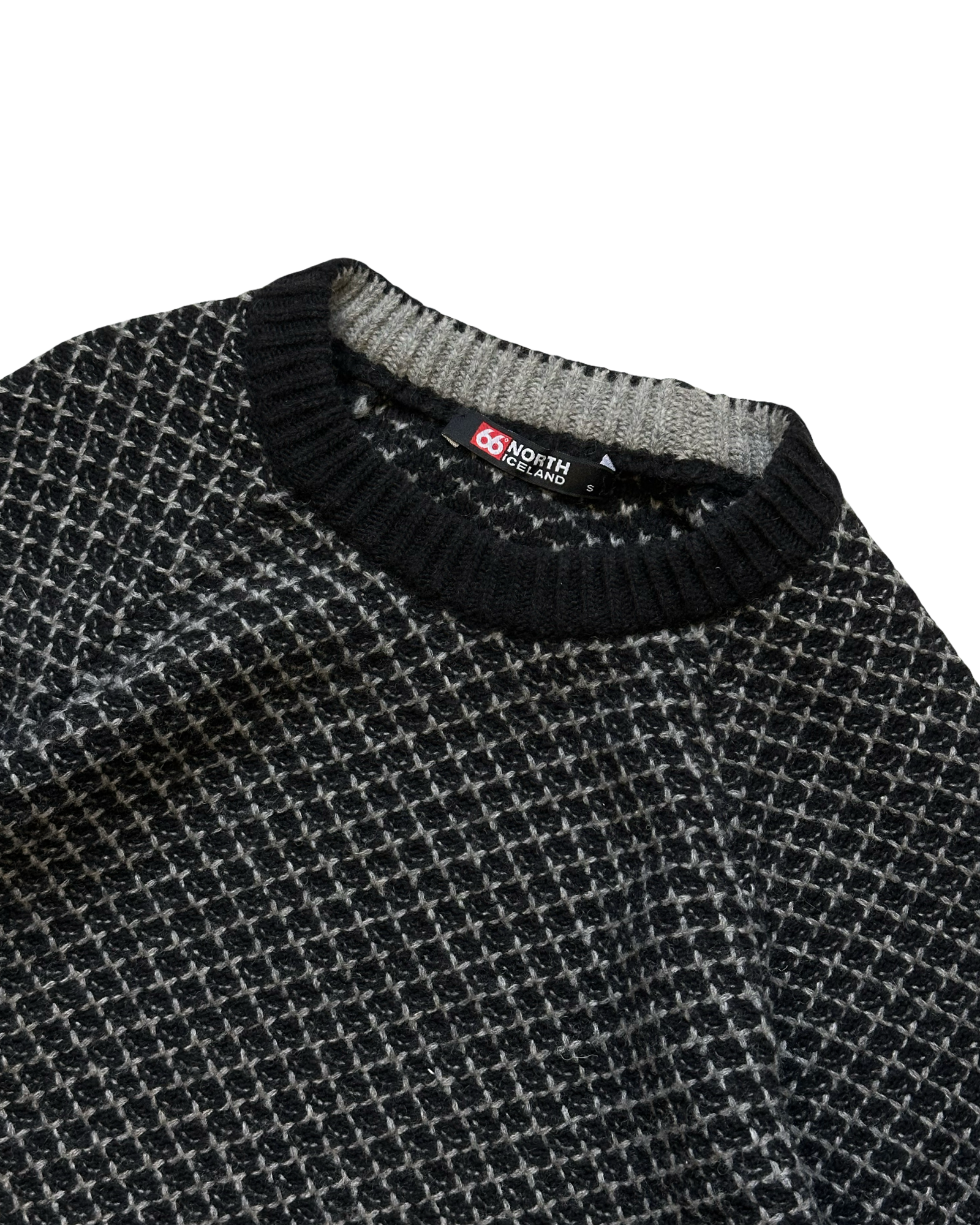 66 Norður ullarblöndu peysa S