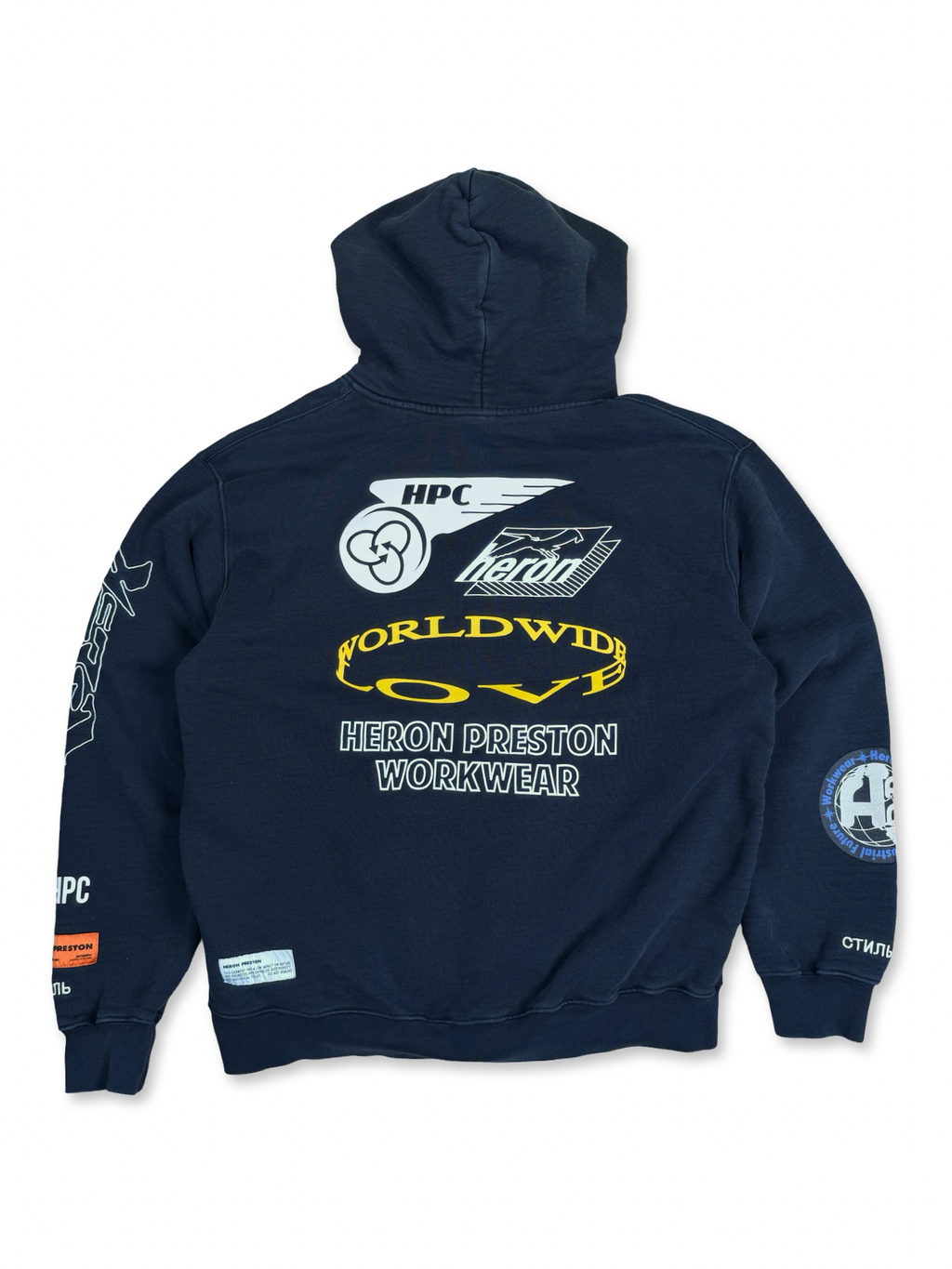 Heron Preston hettupeysa fittar L