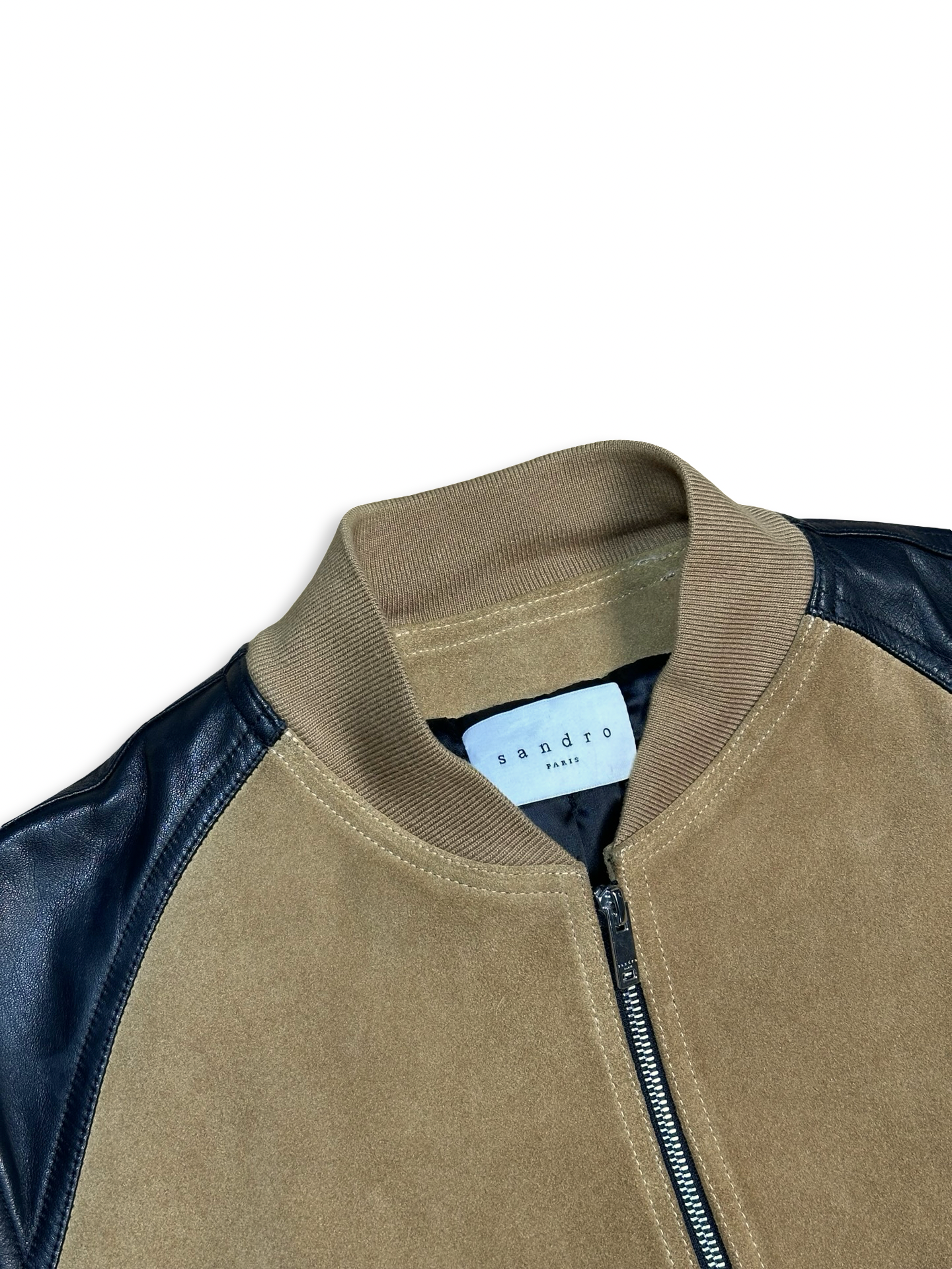 Sandro Paris leðurjakki L en fittar M