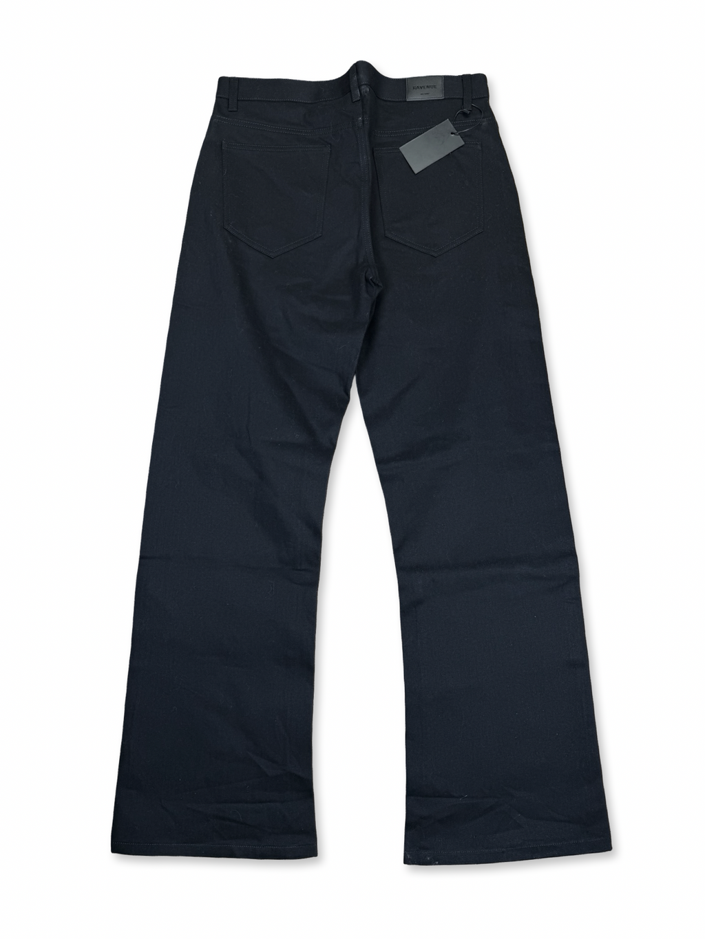 Revenue Helsinki svartar loose-bootcut gallabuxur L