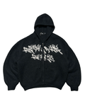 Reykjavik Roses mohair zip-up XL