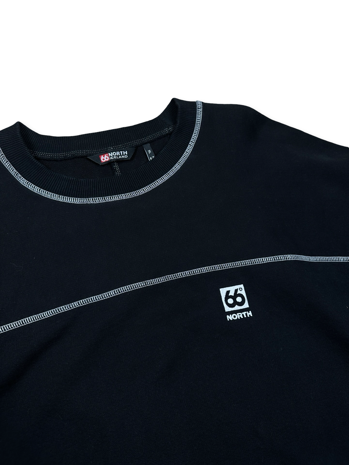 66 Norður contrast crewneck peysa XL