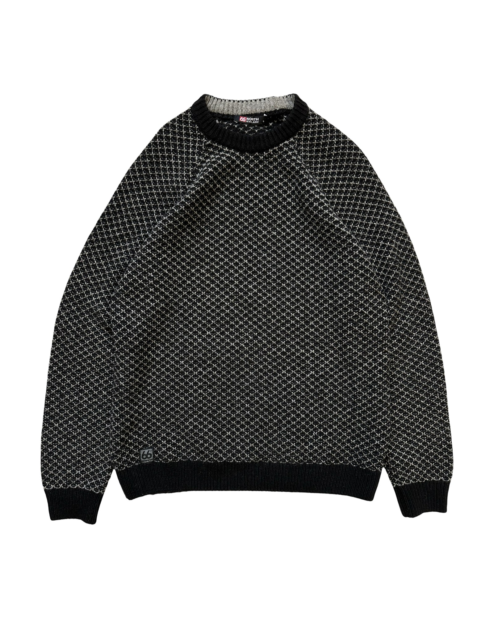 66 Norður ullarblöndu peysa S