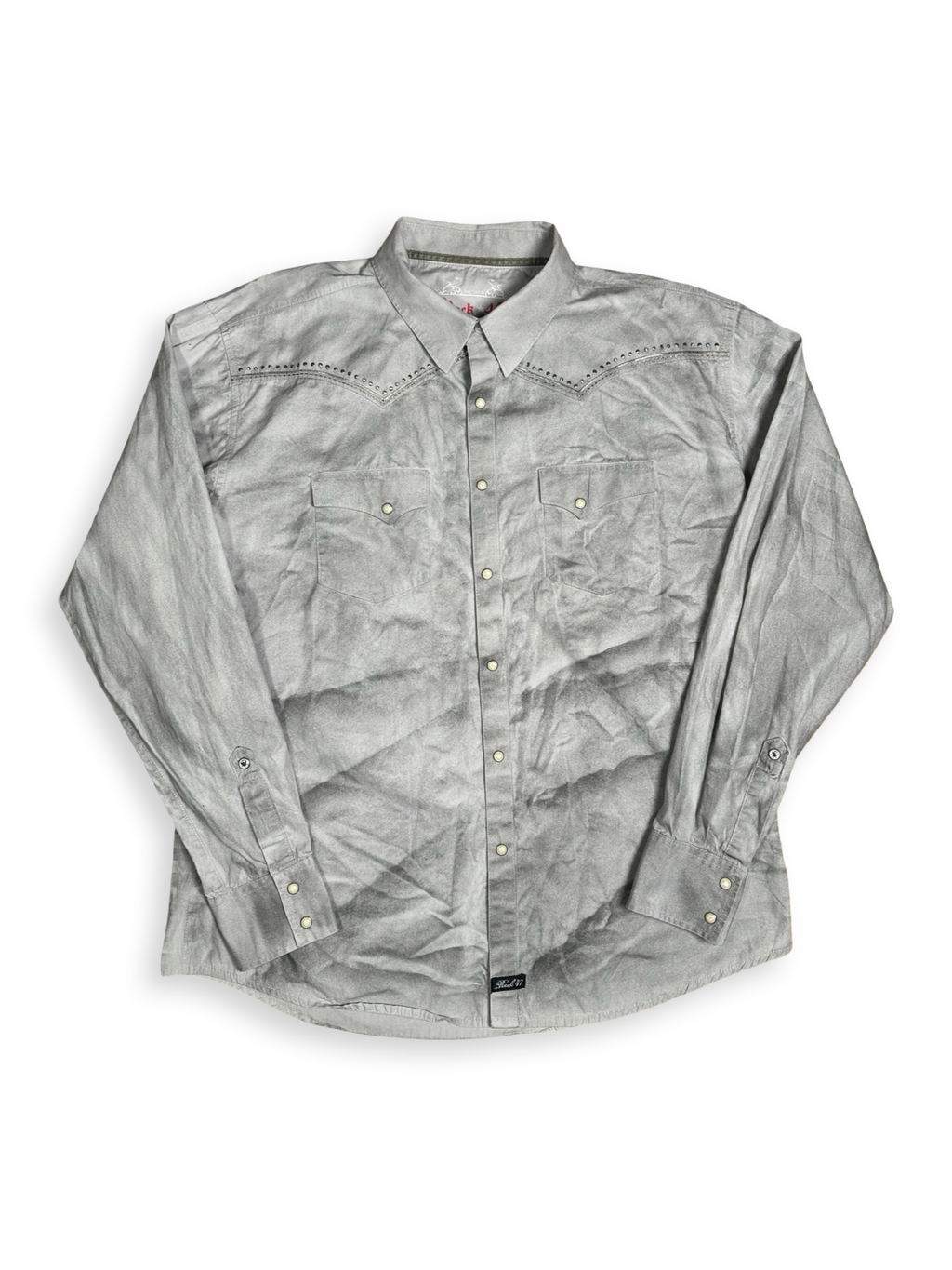 Vintage skyrta með kross grá XXL