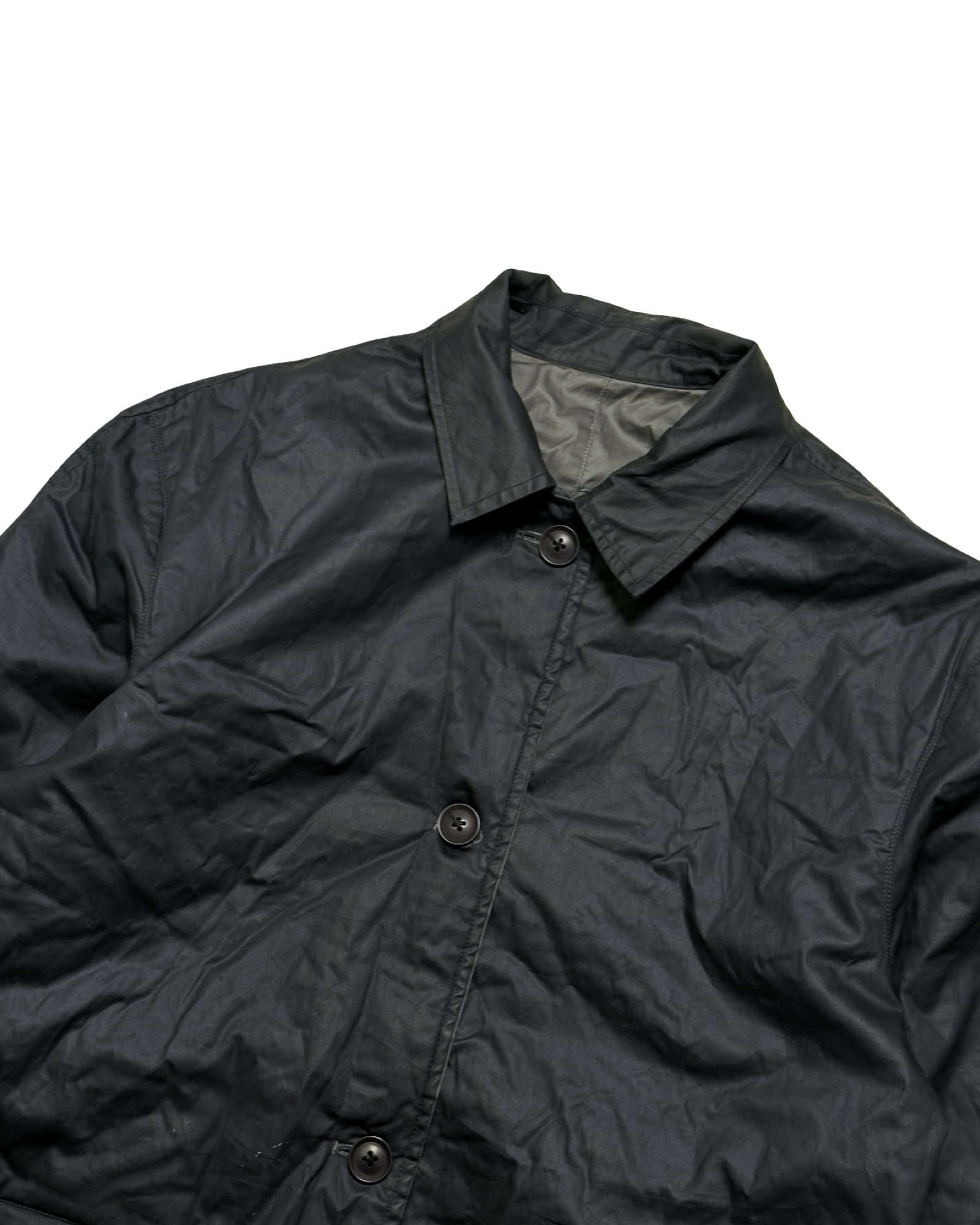 Navy/grár frakki (reversible) L Bruuns Bazaar Copenhagen