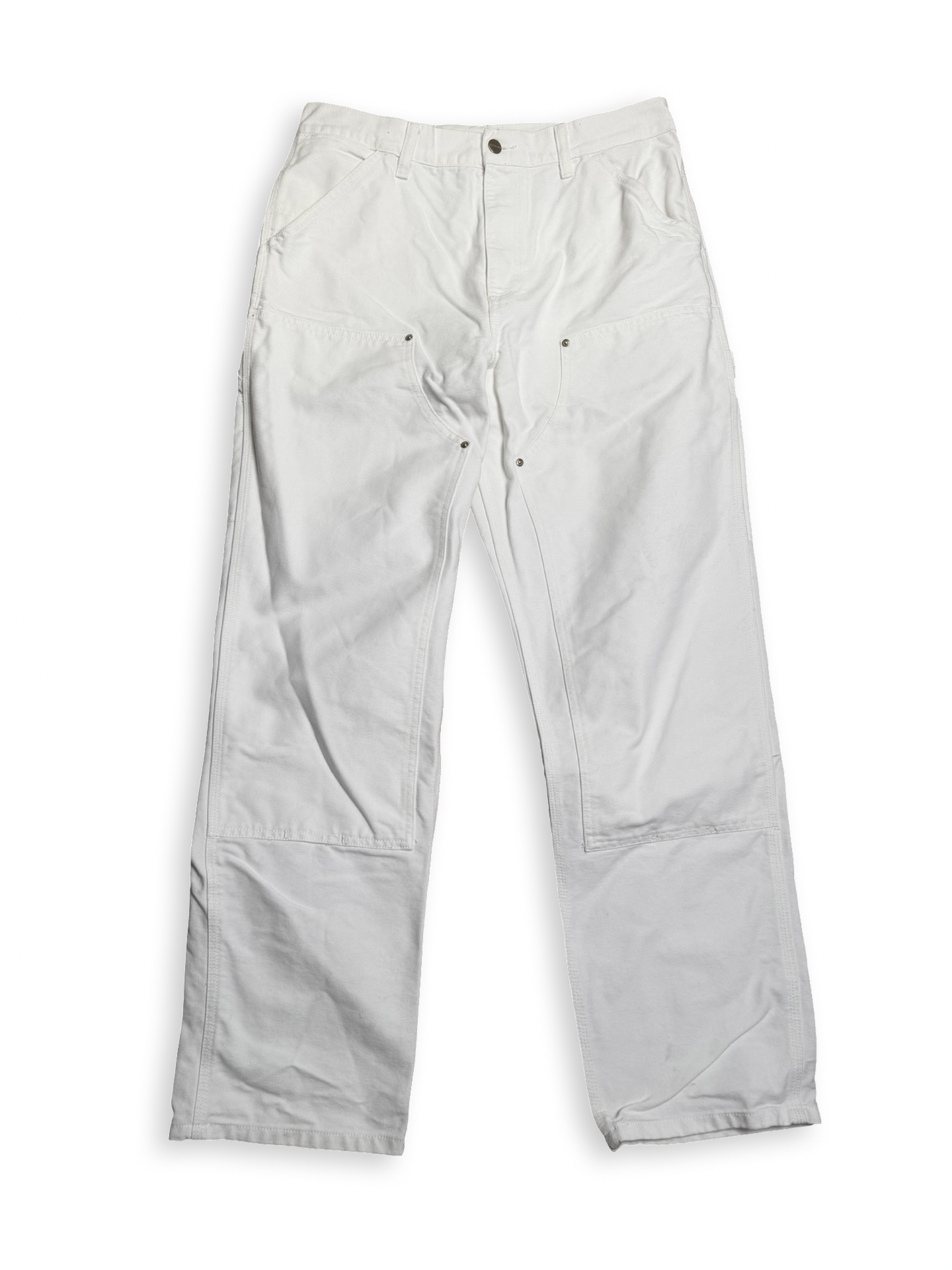 Carhartt double knee hvítar buxur 32/32