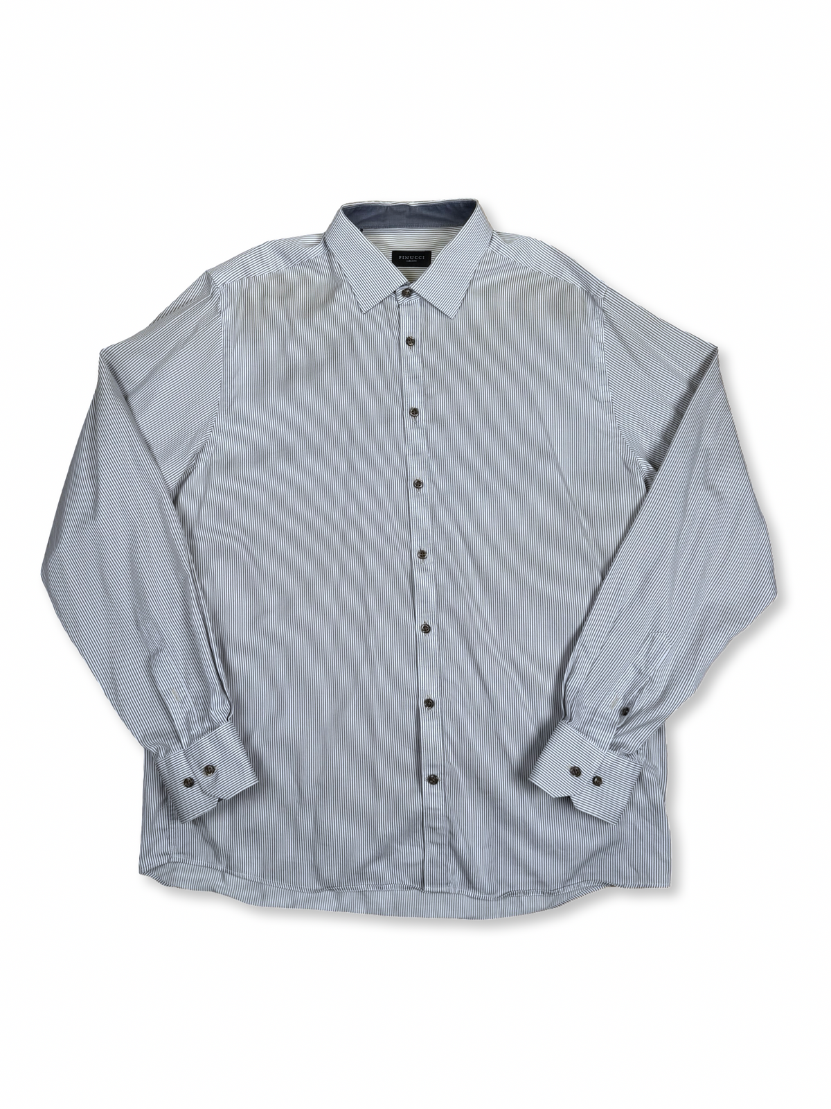 Finucci striped skyrta stærð L/XL