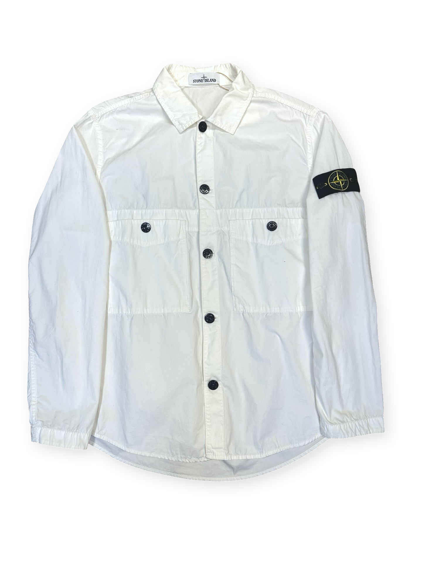 Stone Island hvítur skyrtujakki M