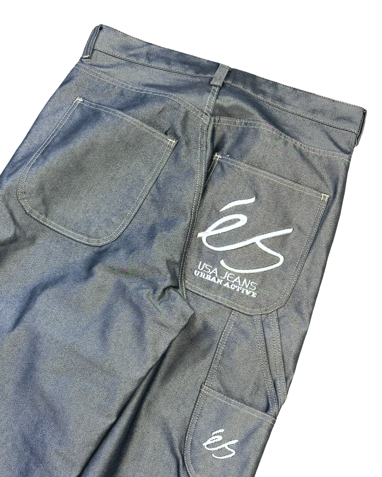 Silfurlitaðar buxur fitta 32/32