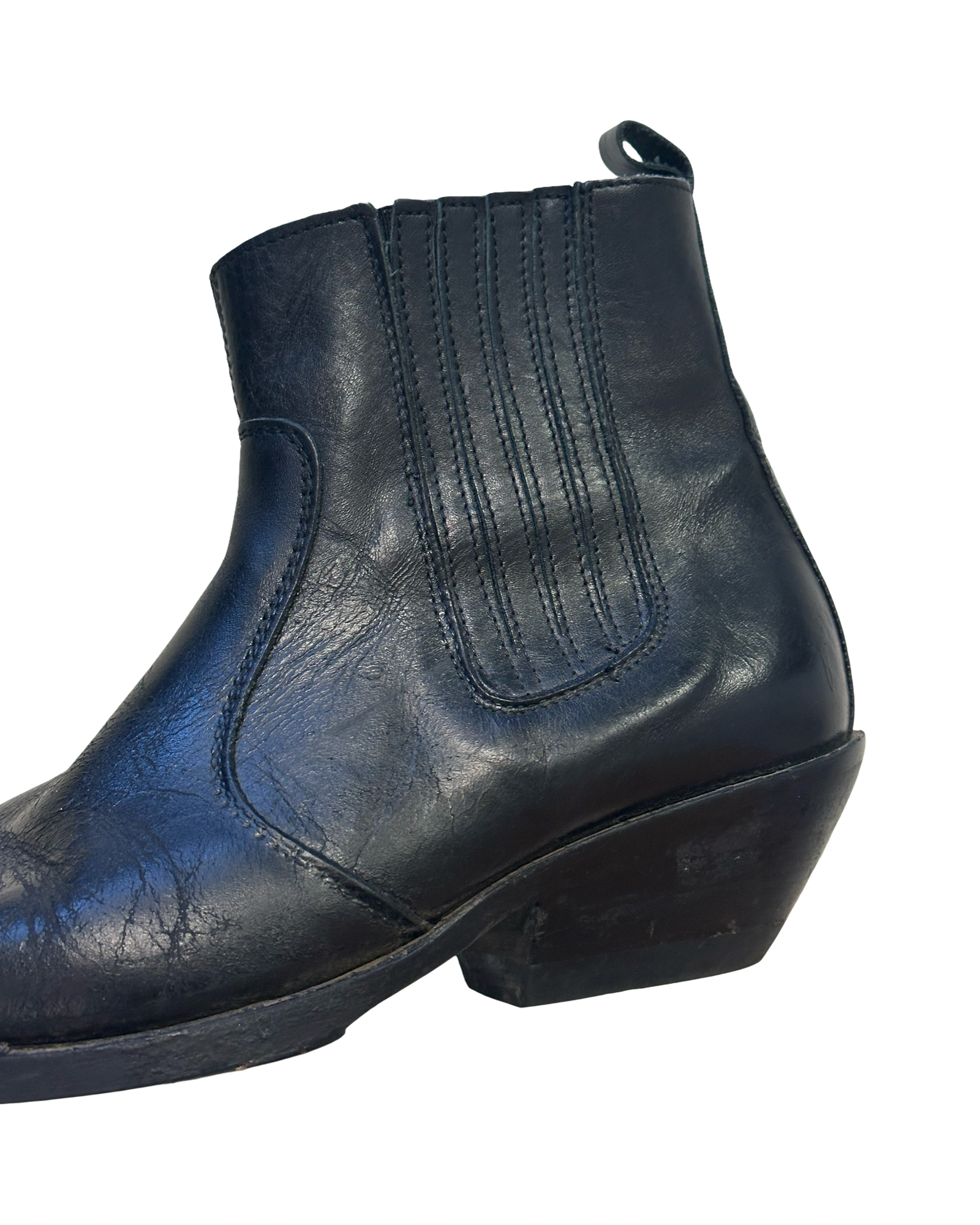 Leður boots stærð 42