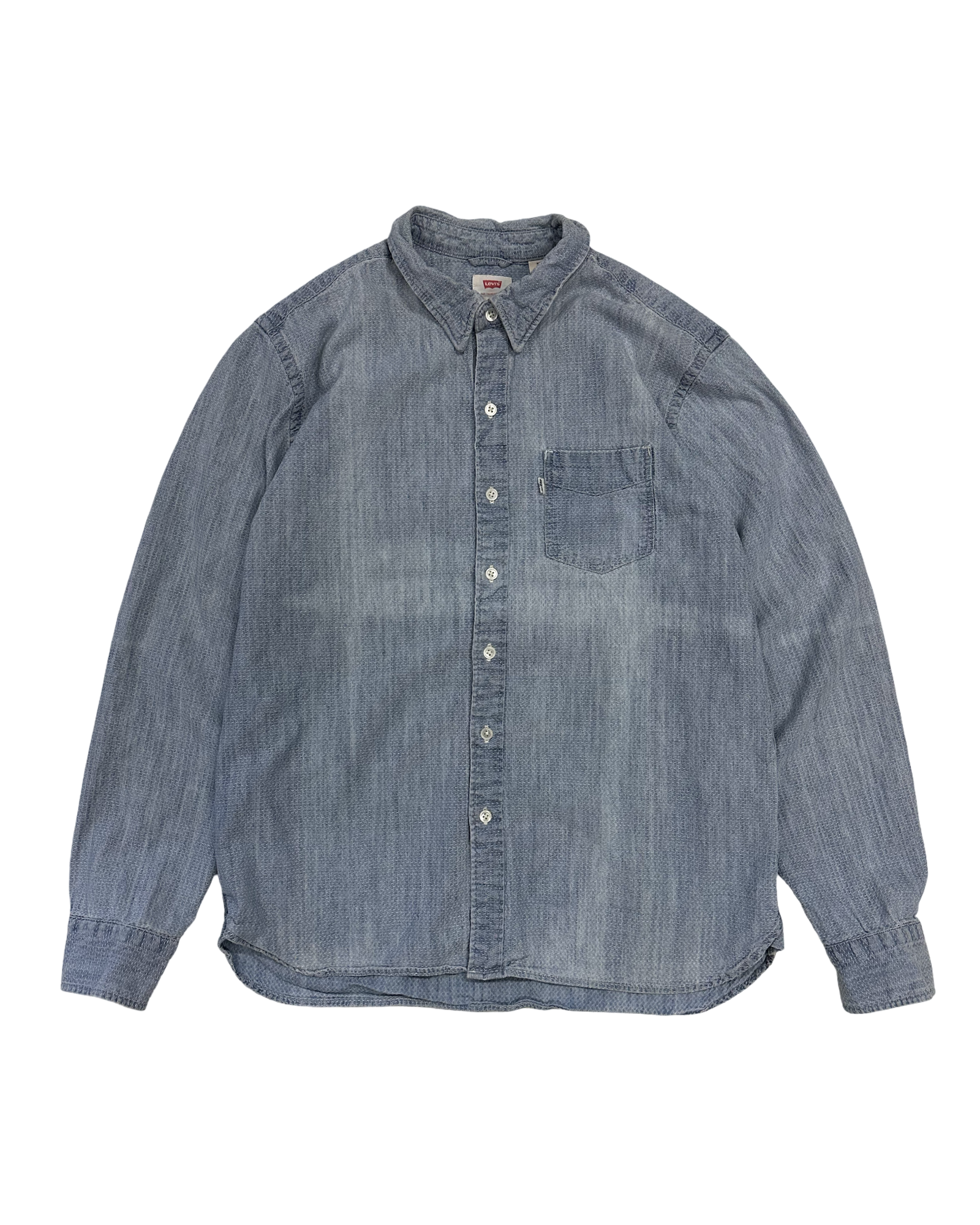 Levi’s denim skyrta stærð L fittar M