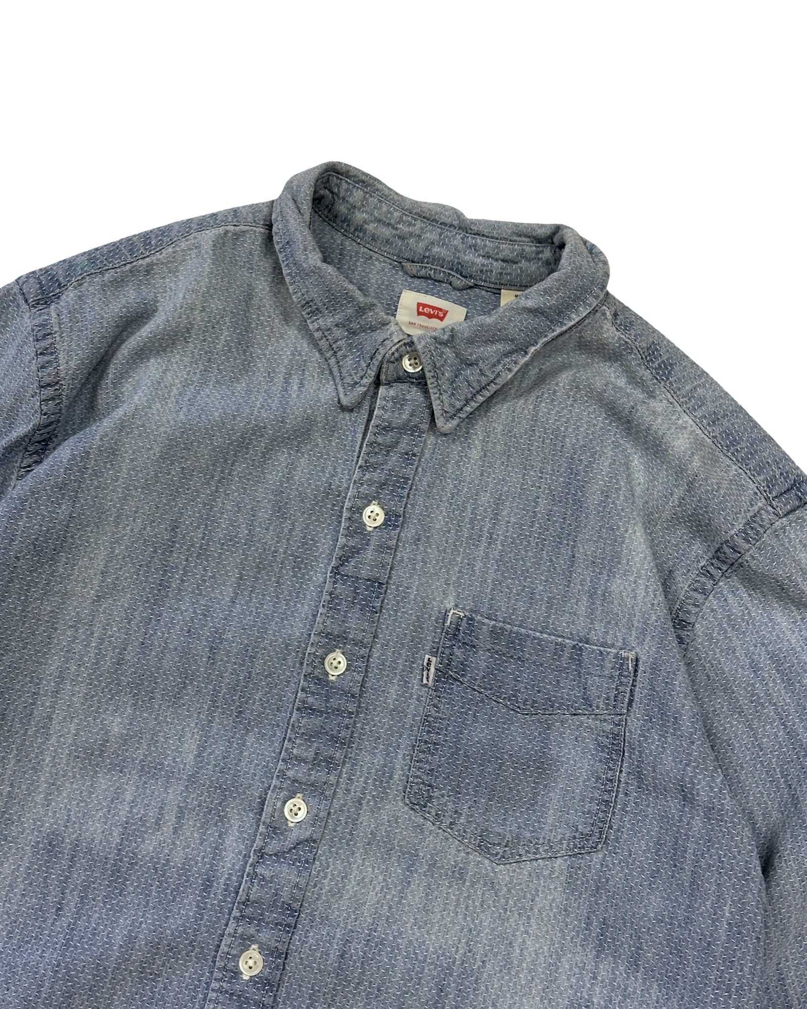 Levi’s denim skyrta stærð L fittar M